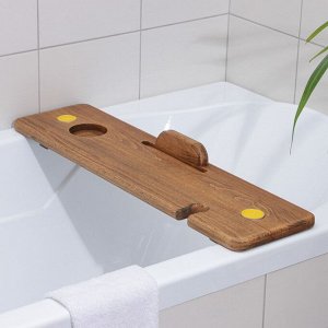Столик на ванну деревянный "Relax" орех 70х19х6 см