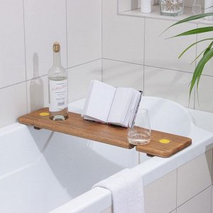 Столик на ванну деревянный "Relax" орех 70х19х6 см