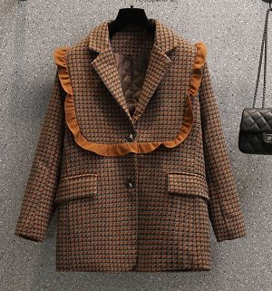 Пальто с подкладом, коричневый