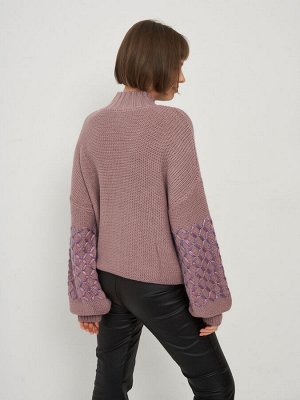 Джемпер женский 7222-40125   20838/16899-4 пепел розы/лаванда