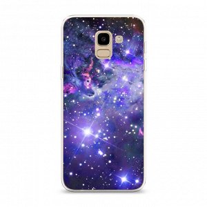 Силиконовый чехол Яркая галактика на Samsung Galaxy J6 2018