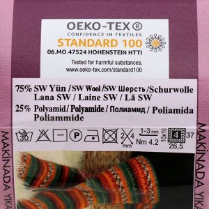 Пряжа "Superwash comfort socks" 75% шерсть, 25% полиамид 420м/100гр (2696)