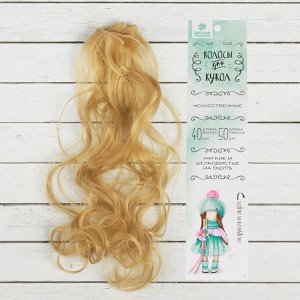 Волосы - тресс для кукол «Кудри» длина волос: 40 см, ширина: 50 см, №15