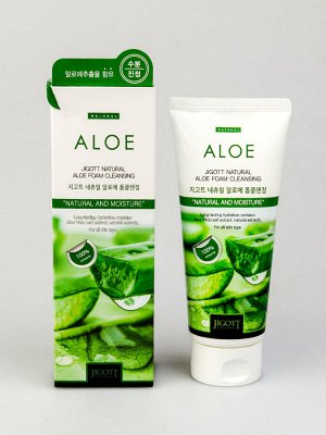 Очищающая успокаивающая пенка для кожи лица с экстрактом алоэ вера	Jigott Natural Aloe Foam Cleansing