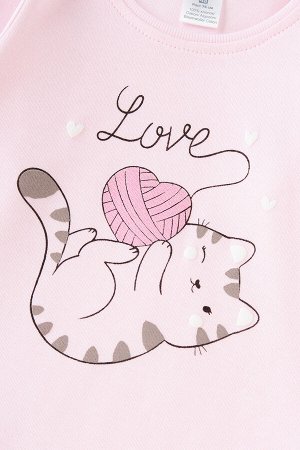 Полукомбинезон(Осень-Зима)+baby (нежно-розовый(леопардовый котенок))