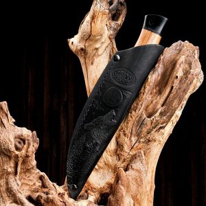 Нож охотничий «Ратник» Н31, ст. ЭИ107, рукоять текстолит, орех, 23 см