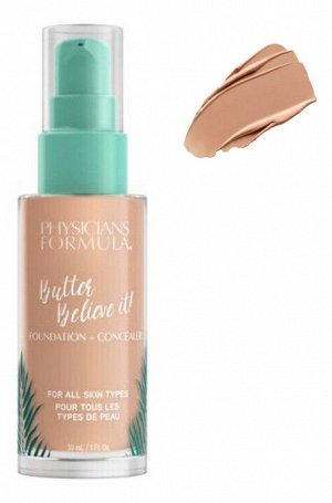 PHYSICIANS FORMULA Тональный крем-корректор Butter Believe It! Foundation + Concealer, 30 мл, тон: светлый  NEW