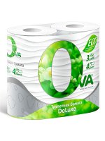 Туалетная бумага OVA 3сл., 4 шт/уп