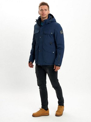 Горнолыжная куртка мужская MTFORCE темно-синего цвета 2088TS
