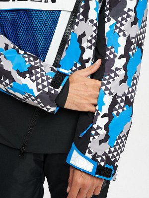 Горнолыжная куртка анорак мужская синего цвета 77027S