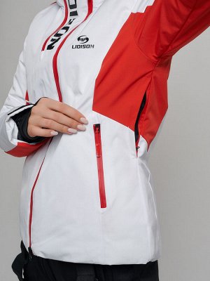 Горнолыжная куртка женская белого цвета 77033Bl