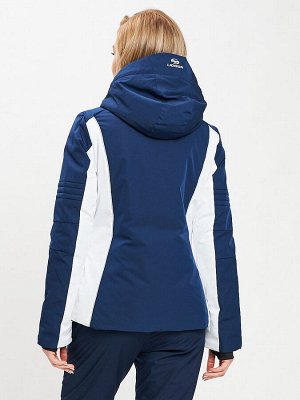Горнолыжная куртка женская темно-синего цвета 77034TS