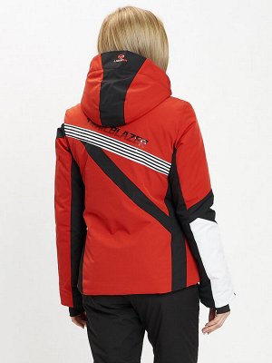 Горнолыжная куртка женская красного цвета 77031Kr