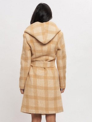 MTFORCE Пальто зимнее женское бежевого цвета 4017B