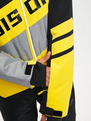 Горнолыжная куртка мужская желтого цвета 77022J