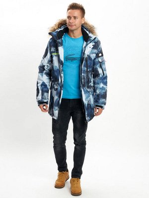 MTFORCE Mолодежная зимняя куртка мужская синего цвета 737S