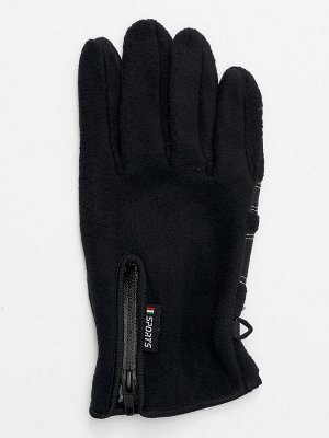 Перчатки мужские на флисе черного цвета 699Ch