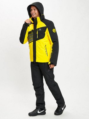 Горнолыжный костюм мужской желтого цвета 077012J