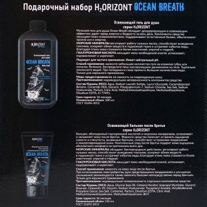 Подарочный набор H2ORIZONT OCEAN BREATH муж (гель для душа 250мл + бальзам после бритья 250мл)