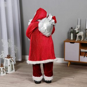 Дед Мороз "В красной полосатой шубе, с подарками" 45х120 см