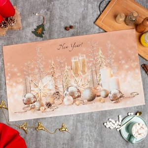 Новогоднее полотенце "Этель" Festive evening 40х73см, 100% хл, саржа 190 гр/м2