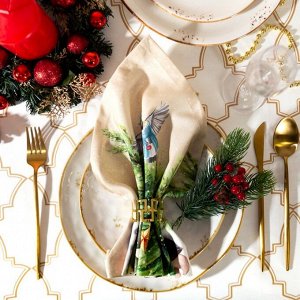 Набор новогодних салфеток &quot;Этель&quot; «Noble Christmas», 40х40см - 4 шт, хлопок, саржа