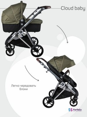 Коляска модульная 2в1 Cloud Baby CB CB-11 Хаки