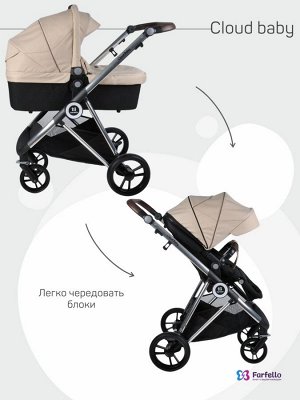 Коляска модульная 2в1 Cloud Baby CB CB-11 Хаки