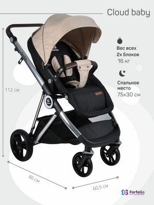 Коляска модульная 2в1 Cloud Baby CB CB-11 Хаки