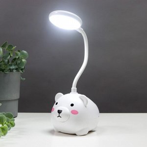 Настольная лампа 16806/1WT LED 5Вт USB белый 9х12х34 см