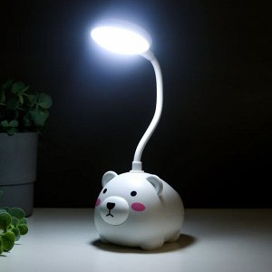 Настольная лампа 16806/1WT LED 5Вт USB белый 9х12х34 см