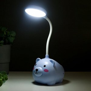 Настольная лампа 16806/1BL LED 5Вт USB голубой 9х12х34 см