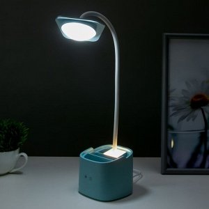 Настольная лампа сенсорная 16844/1BL LED 2Вт USB АКБ синий 9х9х42 см