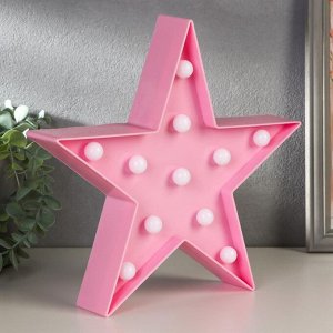 Фигурка световая RISALUX «Звезда», LED-ночник, пластик от батареек 2xАА, 24x23x5 см, МИКС