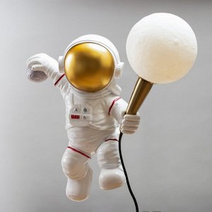 Бра "Космонавт" LED бело-золотой 23х32 см