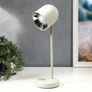 RISALUX Лампа настольная 16045/1WT LED 4Вт 3 режима АКБ USB белый 10,5х10,5х34,5 см