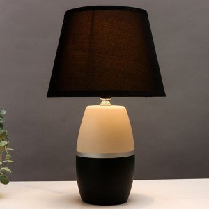 Настольная лампа 16819/1BK E14 40Вт бело-черный h.38см RISALUX