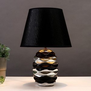 Настольная лампа 16805/1BK E14 40Вт черно-хромовый 25x25x35 см