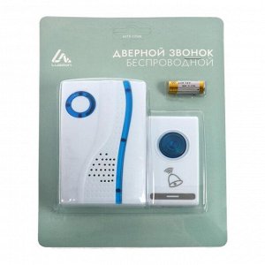 Звонок LuazON LZDV-07, беспроводной, 2хAА (не в комплекте), LR23A, белый