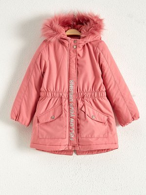 Пальто для девочки с капюшоном