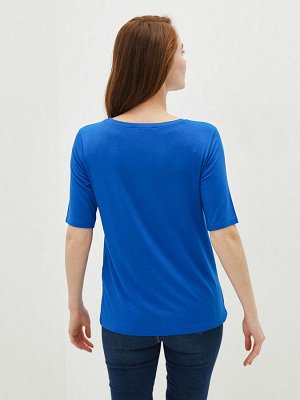 BASIC Женская футболка с укороченным рукавом и круглым вырезом