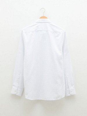 Рубашка приталенного кроя из ткани Добби