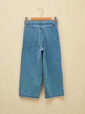 GREEN Джинсовые брюки для девочек с широкими штанинами