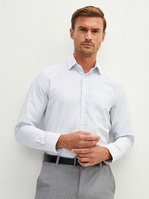 Рубашка мужская с длинным рукавом из поплина