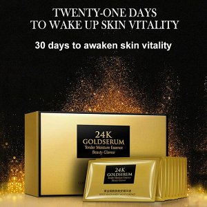 Увлажняющая эссенция с биозолотом и никотинамидом Hiisees 24Kgold serum, 2 млх30