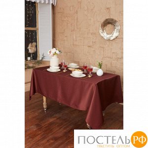 Скатерть "Этель" Cozy 150*180 +/-3см, цв.шоколад, пл. 192 г/м2, хл с ВГМО 6974168