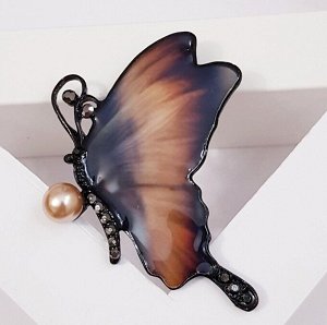 Брошка Бабочка с цветной глянцевой эмалью