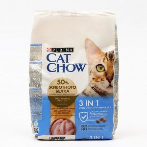 Сухой корм CAT CHOW 3 в 1 для кошек, 1.5 кг