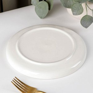 Тарелка десертная «Алиса», d=19,8 см, цвет белый