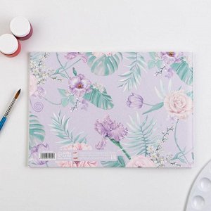 Альбом для рисования на скрепках, 40 листов «Нежные цветы»